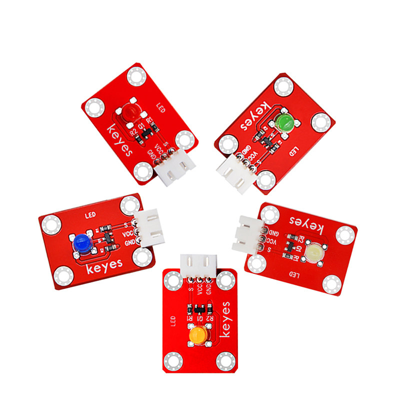 Keyes发光LED传感器模块电子积木防反插配线适用arduino microbit