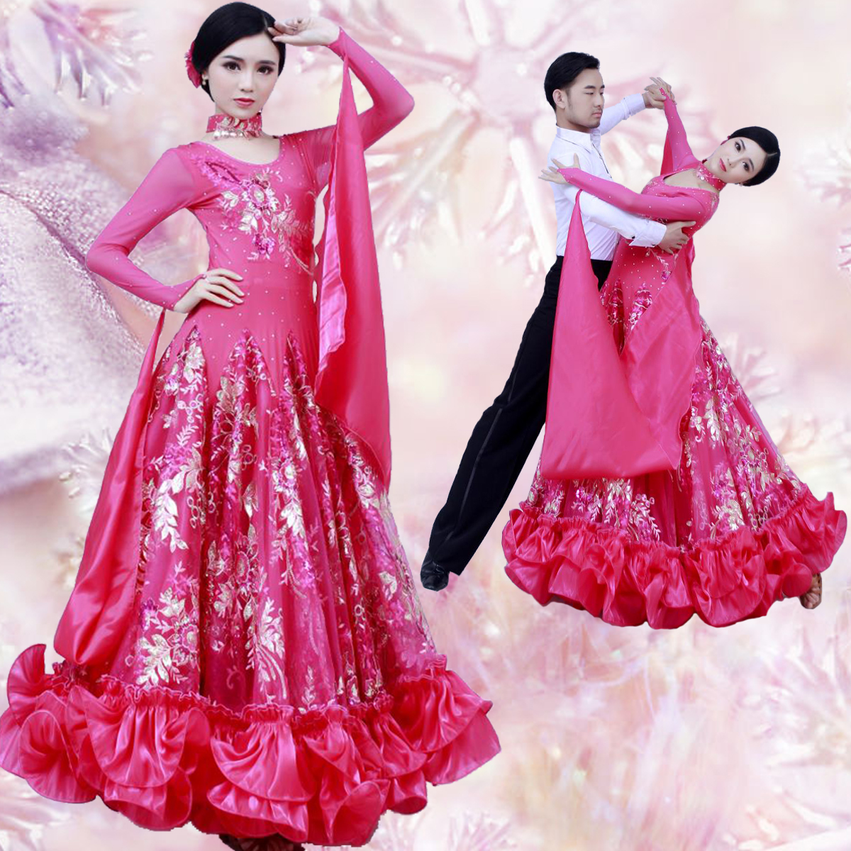 Modern Dance Dress New National Standard Dance Dress Competition Friendship Dance Waltz Dress Show Dress