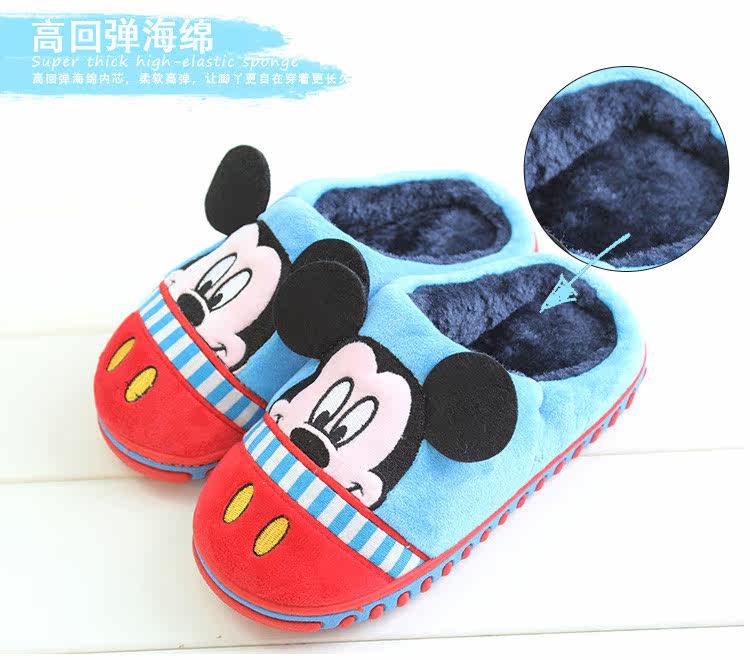 Pantoufles enfants en suède DISNEY pour hiver - semelle autre - Ref 1034752 Image 12