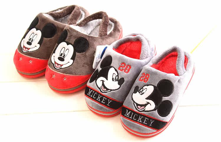 Pantoufles enfants en suède DISNEY pour hiver - semelle autre - Ref 1034752 Image 30