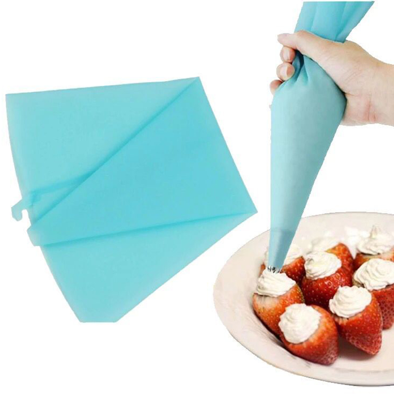 Deli Reusable TPU Piping Bag Silicone Cream Bag Cake Cookie Squeeze Bag Free 8-tooth Mouth