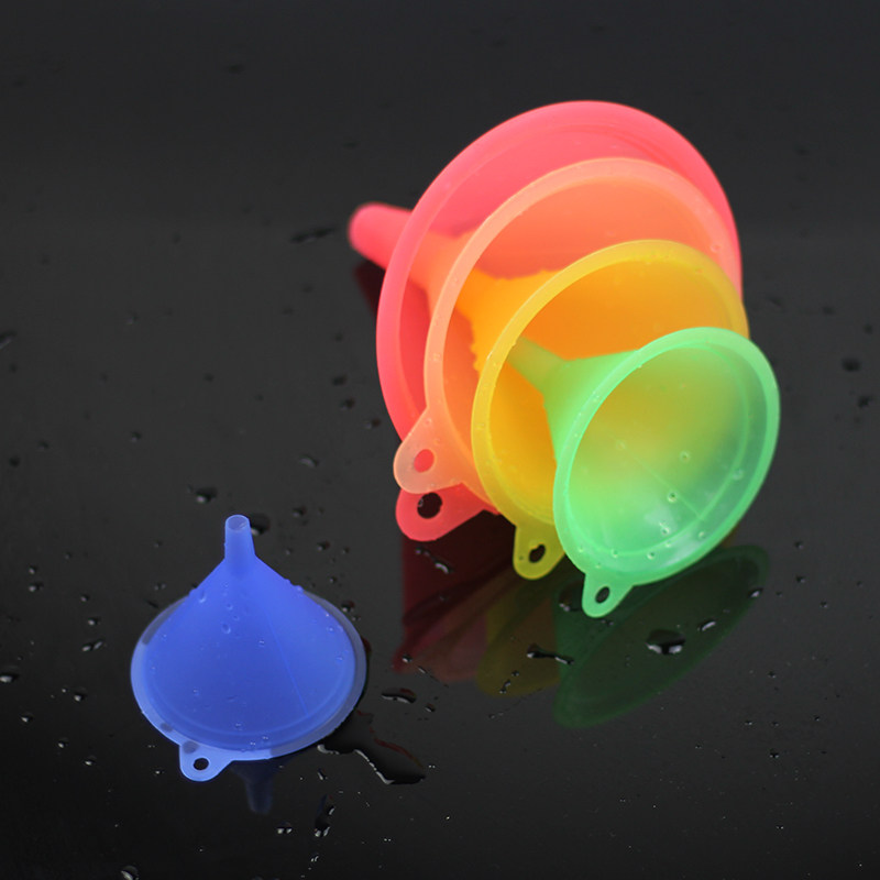 multi-color plastic funnel size size 5 pas, soy sauce funnel for home use, oil spill, wine spill
