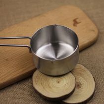 Deli 200ml wire handle 304 stainless steel measuring spoon measuring cup can directly heat measuring spoon with scale