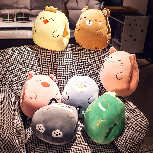 Детская подушка, милая плюшевая игрушка, зимняя мультяшная кукла для сна