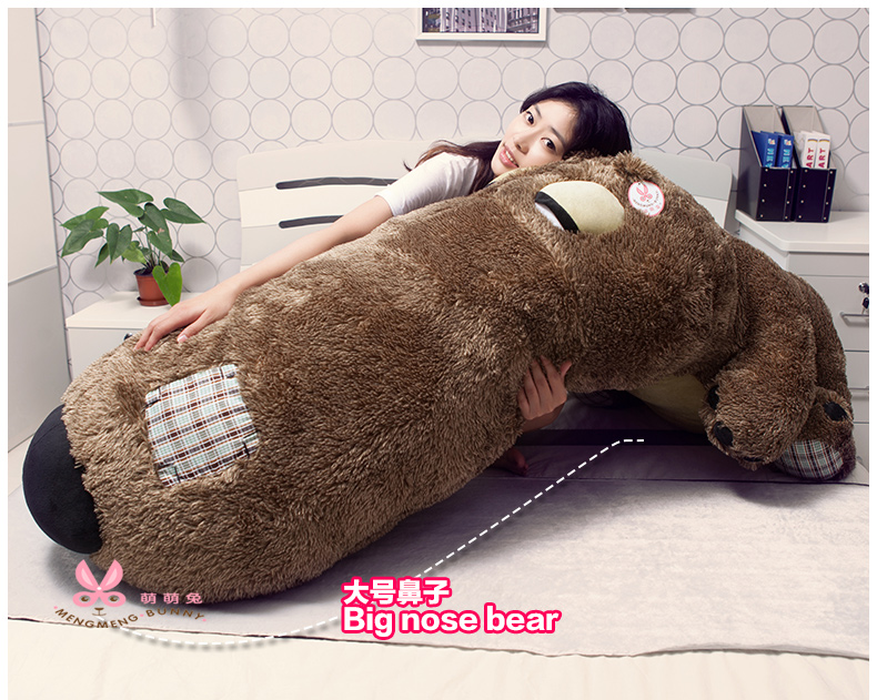Lớn mũi gấu rag búp bê Teddy gấu búp bê đồ chơi sang trọng nợ gấu trúc búp bê dải dài ngủ gối để gửi cô gái - Đồ chơi mềm bán đồ chơi trẻ em