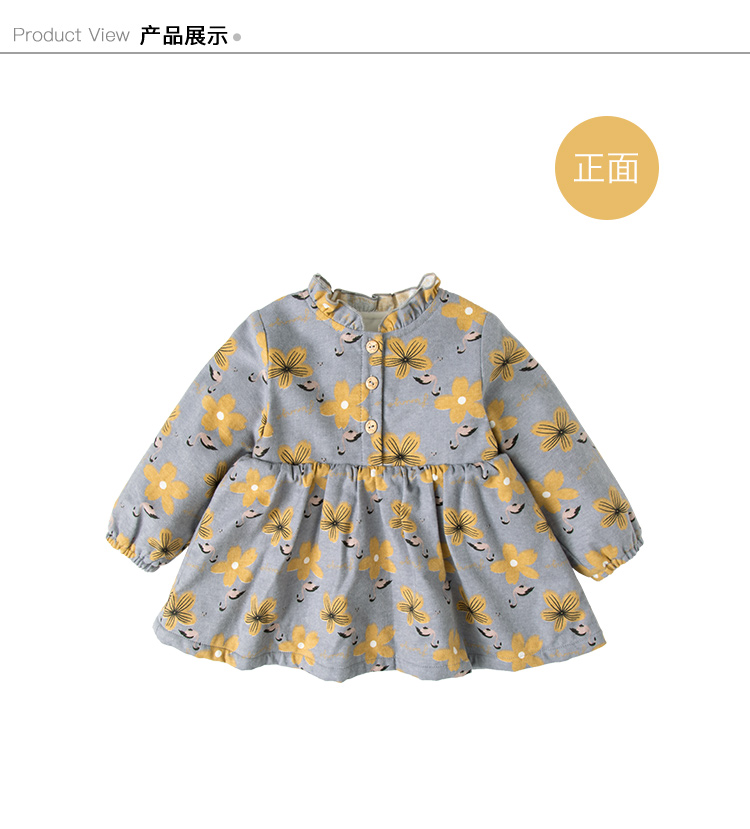 Váy bé gái mùa đông mới 2018 phiên bản Hàn Quốc của Hàn Quốc váy cotton dày mùa đông cộng với váy nhung váy bé gái đẹp
