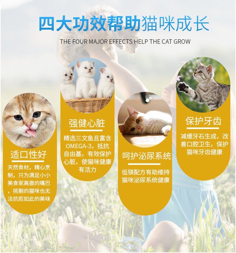 Pet Ông Salmon Picking Cat Formula Cat Food Pupgie Cat Ngăn ngừa lông bóng Mèo Thức ăn chính 500g thức ăn cho thú cưng