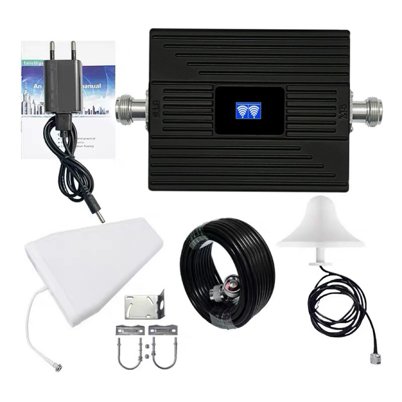 Cross-Border Hot-Selling Gsm/Dcs Mobile Phone Signal Amplifier 900/1800Mhz Repeater Three-Network Signal Booster