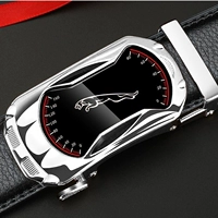 Стиль 16 [открытая граница кожа] Серебряный спортивный автомобиль леопард