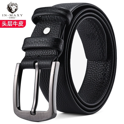 Кожаный ремень, штаны для отдыха, длинная пряжка, воловья кожа, из натуральной кожи