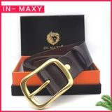 Ремень для отдыха, кожаные модные медные штаны, из натуральной кожи, простой и элегантный дизайн, для мужчины среднего возраста