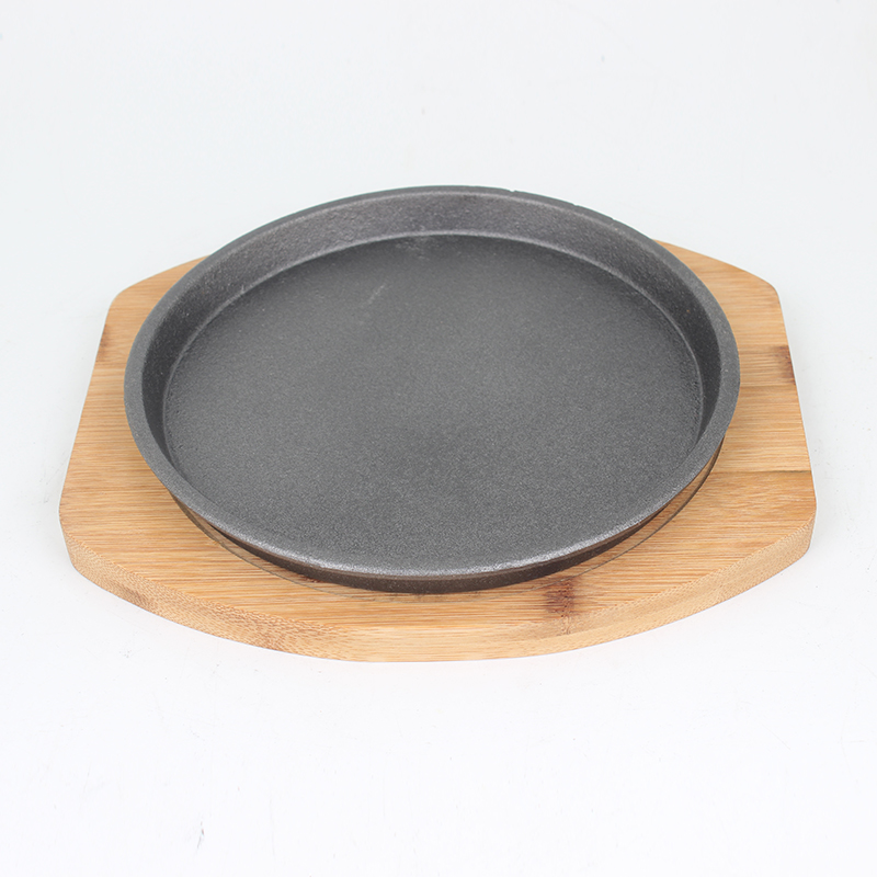 22 22 24 26 26 30cm iron plate burning home frying steak iron plate baking pan GAS FURNACE UNIVERSAL BAMBOO BASE PLATE