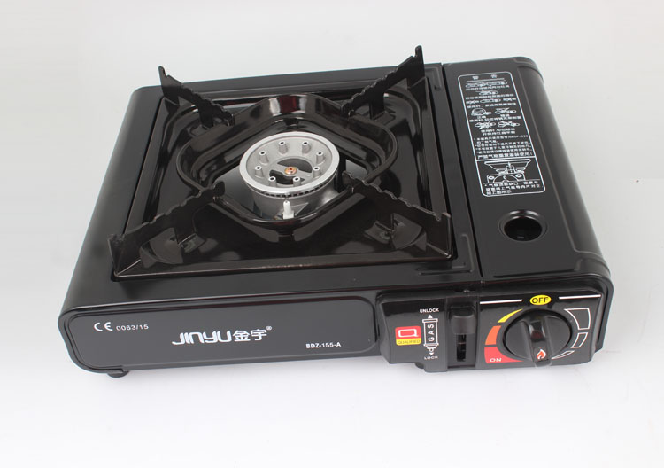 Outdoor cassette stove Windproof portable barbecue Field cooking stove Gas Camping cookware Kass stove with carrying case