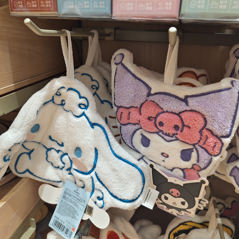 【Miniso】Miniso Sanrio Characters Series of Hand Towels with Strong Water Absorption and Cute Cartoon Designs