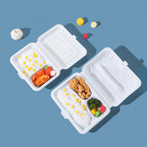 Disposable lunch box Degradable one-piece box Two-grid three-grid one-piece lunch box Multi-grid special selling packaging environmental protection box