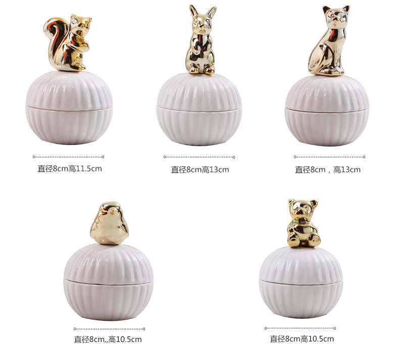 Jewelry box furnishing articles receive a case decoration ware ceramic animal hair the receive a case storage tank Jewelry ring necklace