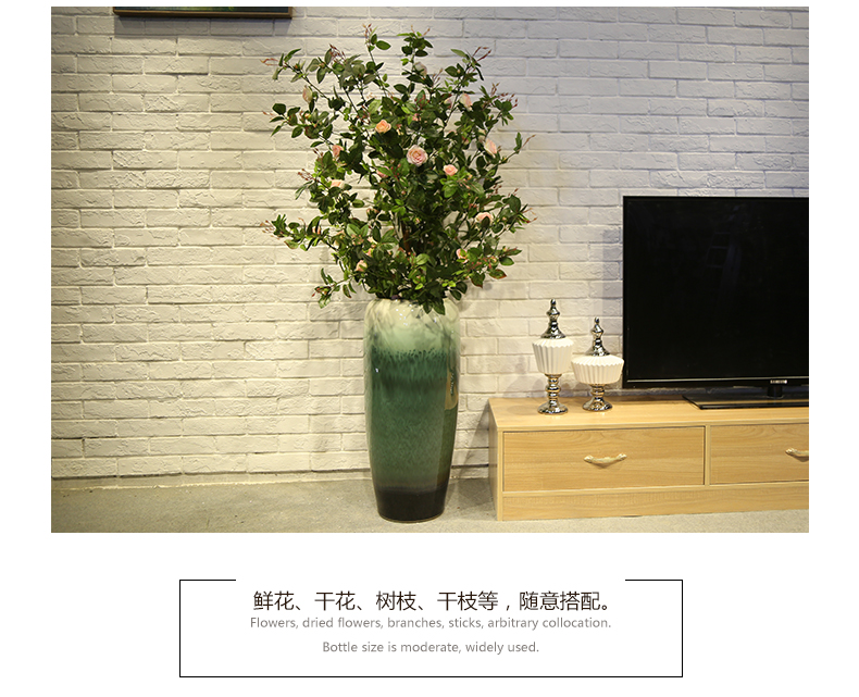 Jingdezhen ceramic creative living room villa large vase decoration to the hotel to place a flower flower implement restaurant furnishing articles