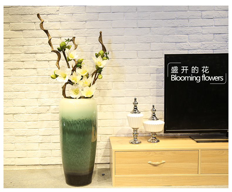 Jingdezhen ceramic creative living room villa large vase decoration to the hotel to place a flower flower implement restaurant furnishing articles