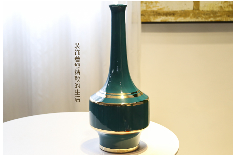 The New Chinese jingdezhen ceramic vase continental American hotel villa decoration mesa between example flower big furnishing articles