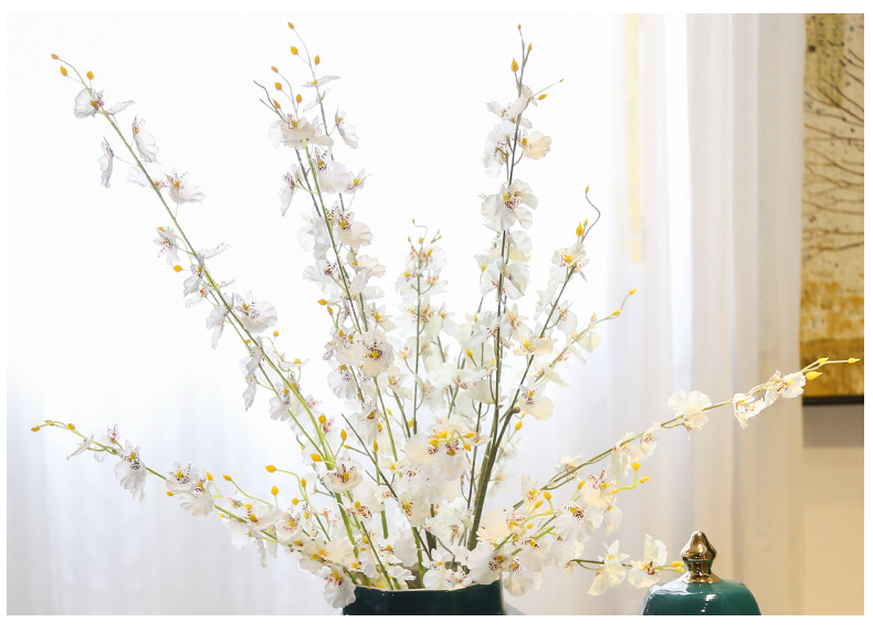 Jingdezhen new Chinese style originality gold - plated flower is placed between example hotel general pot vase in the sitting room porch decoration