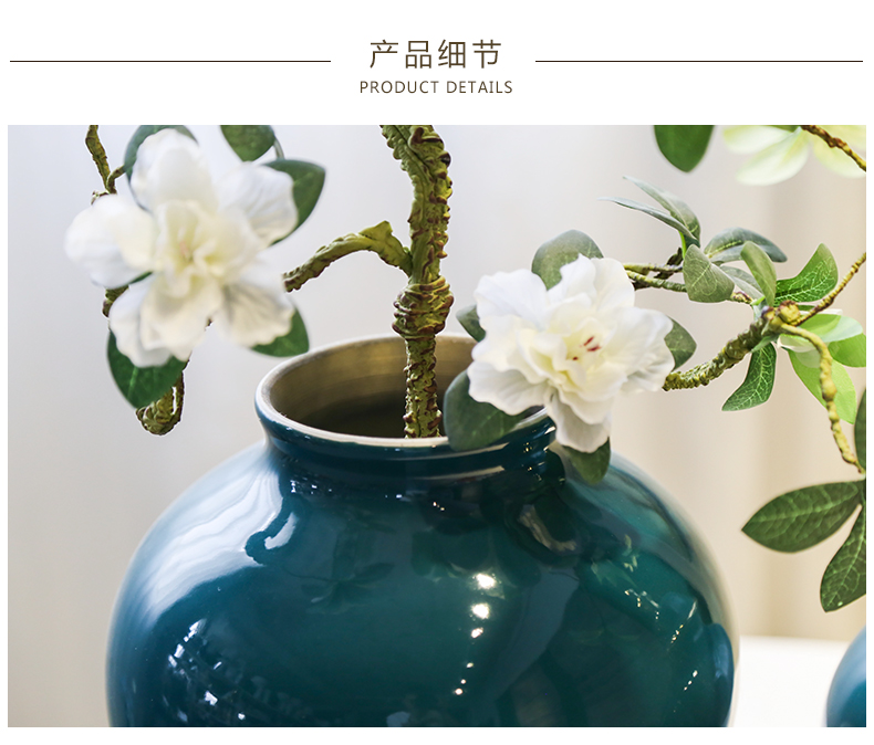 Jingdezhen ceramic general tank furnishing articles between example American new Chinese vases, flower implement the sitting room porch table decoration