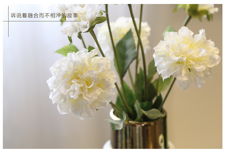 Jingdezhen modern light mesa of key-2 luxury decoration vase hotel new Chinese style flower between example simulation flower decoration