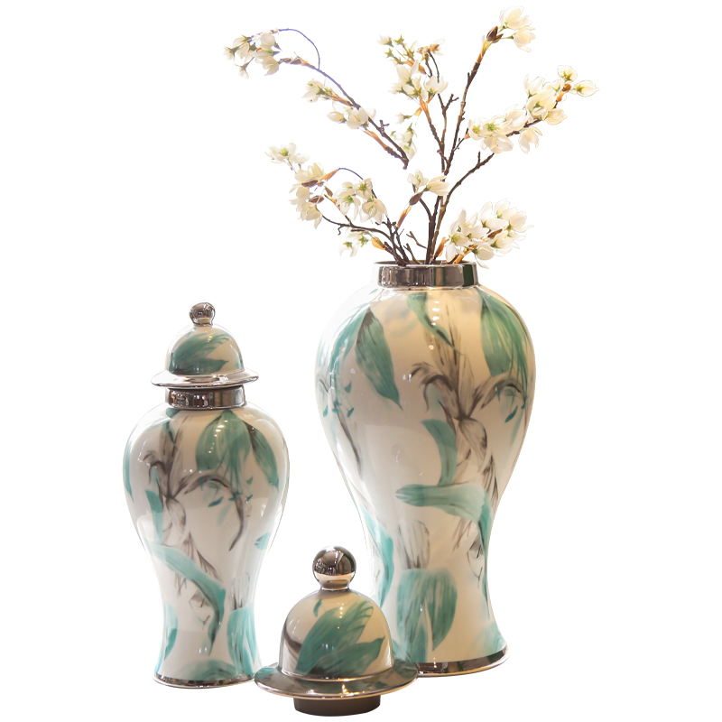 Jingdezhen ceramic vase furnishing articles creative flower decoration in the sitting room porch mesa TV cabinet table plating honeysuckle