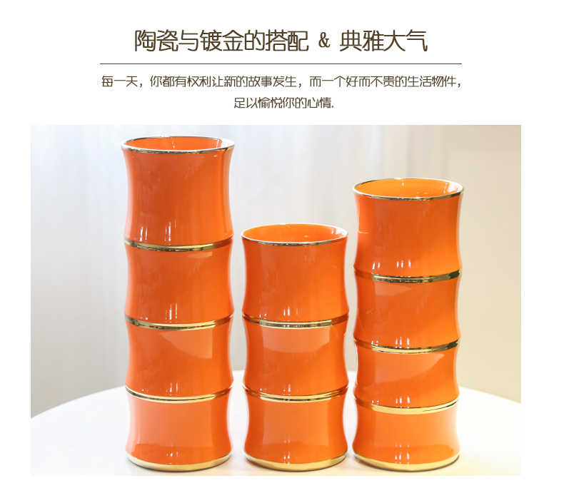 Jingdezhen new Chinese style between light and decoration vase continental example flower implement TV ark, household soft outfit furnishing articles flowers sitting room