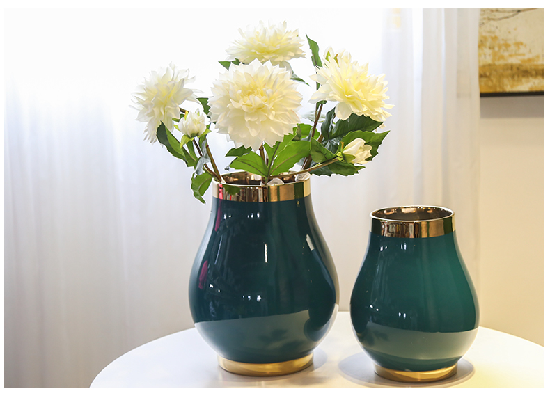 New Chinese style household example room ceramic vases, flower art suit furnishing articles sitting room porch Taiwan crispy noodles machine table decoration