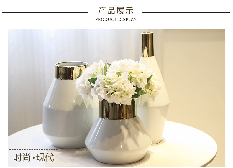 New Chinese style is light and decoration vase of jingdezhen ceramic flower decoration in the sitting room between household soft outfit flower implement example simulation flowers