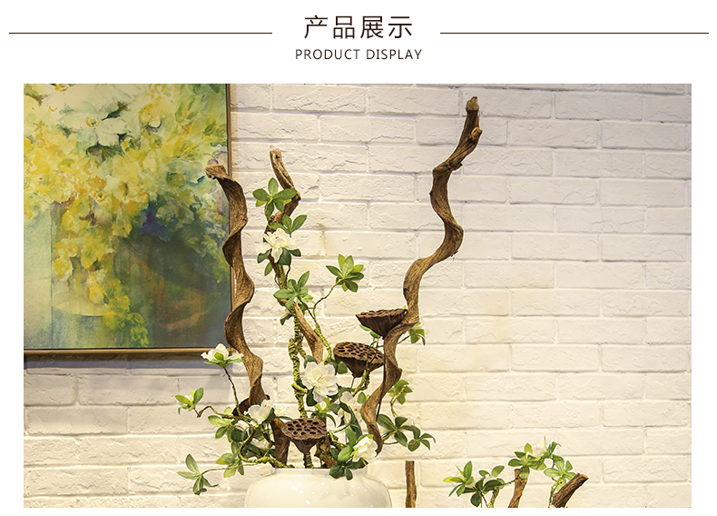 New Chinese style floor vase store clothing store, the sitting room is decorated flower implement jingdezhen ceramic flower receptacle, furnishing articles