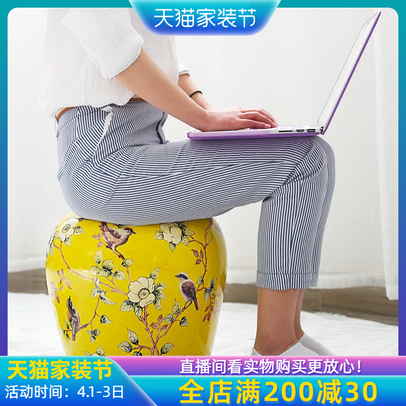 American pastoral jingdezhen ceramic stools furnishing articles village flowers and birds in shoes who sitting room toilet who furnishing articles ornaments