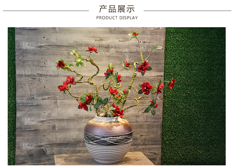 The New Chinese jingdezhen ceramic vase mesa place simulation flowers, artificial flowers decorate the sitting room between example villa