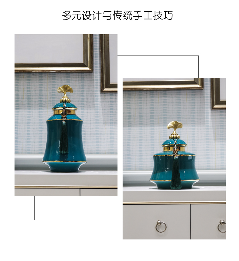 European ceramic vases, table light key-2 luxury furnishing articles wind the sitting room porch TV cabinet modern new Chinese style household ornaments