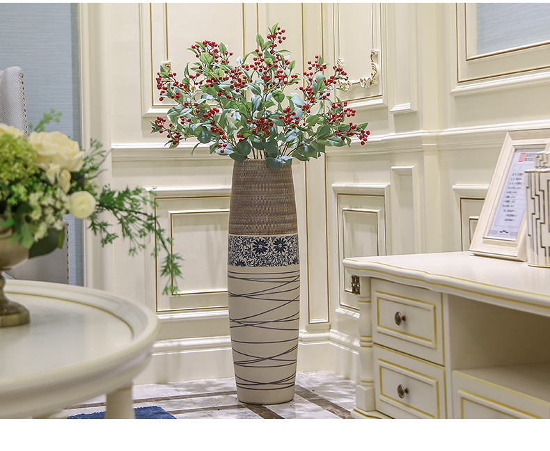 Ceramic flower implement landing place flower arranging European contracted sitting room modern creative home furnishing articles decoration large vase