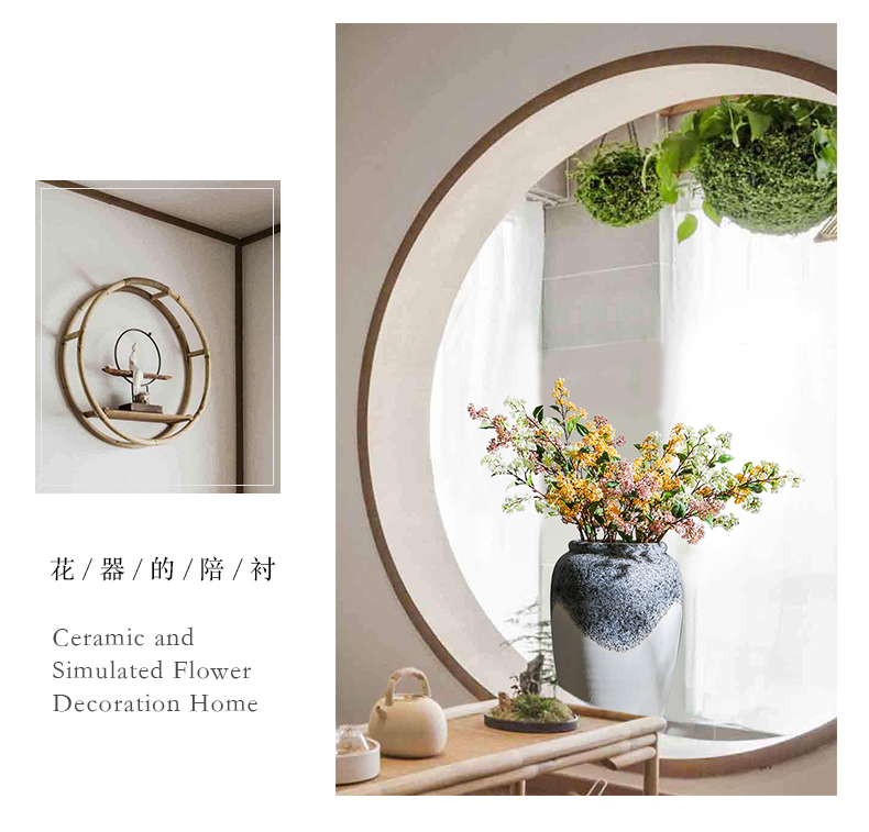 Jingdezhen ceramic retro big vase sitting room home furnishing articles between example hotel club flower arranging flower art study