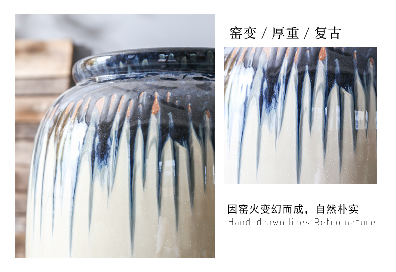 Jingdezhen up porcelain vase of large sitting room simulation flower flower flower implement villa decoration decoration furnishing articles