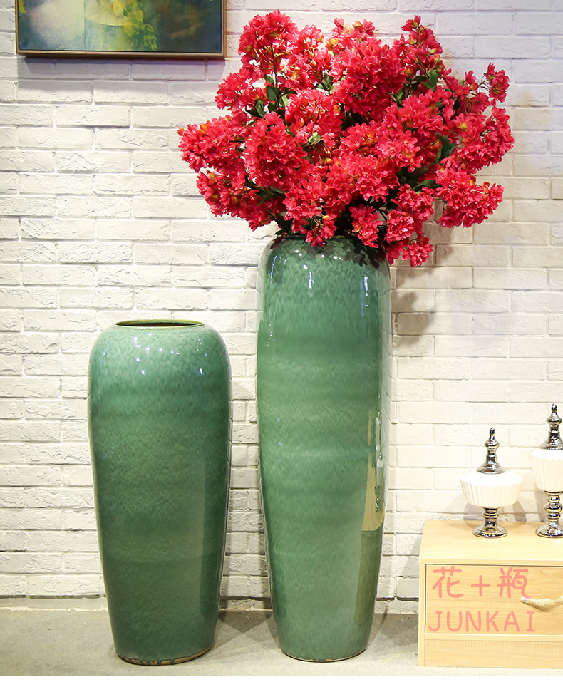 Jingdezhen new Chinese style club house sitting room of large vase ceramic flower, flower restaurant adornment is placed between the example
