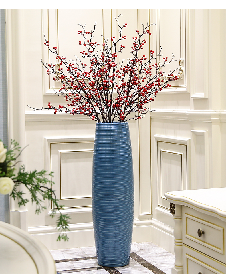 Large vases, ceramic furnishing articles sitting room decoration is I and contracted landing American high dry flower flower, adornment is placed