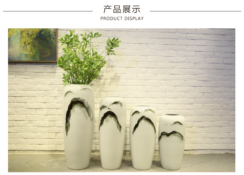 The New Chinese jingdezhen ceramic vase landing place, arranging flowers decorate the sitting room stores to dry flower simulation floral arrangements