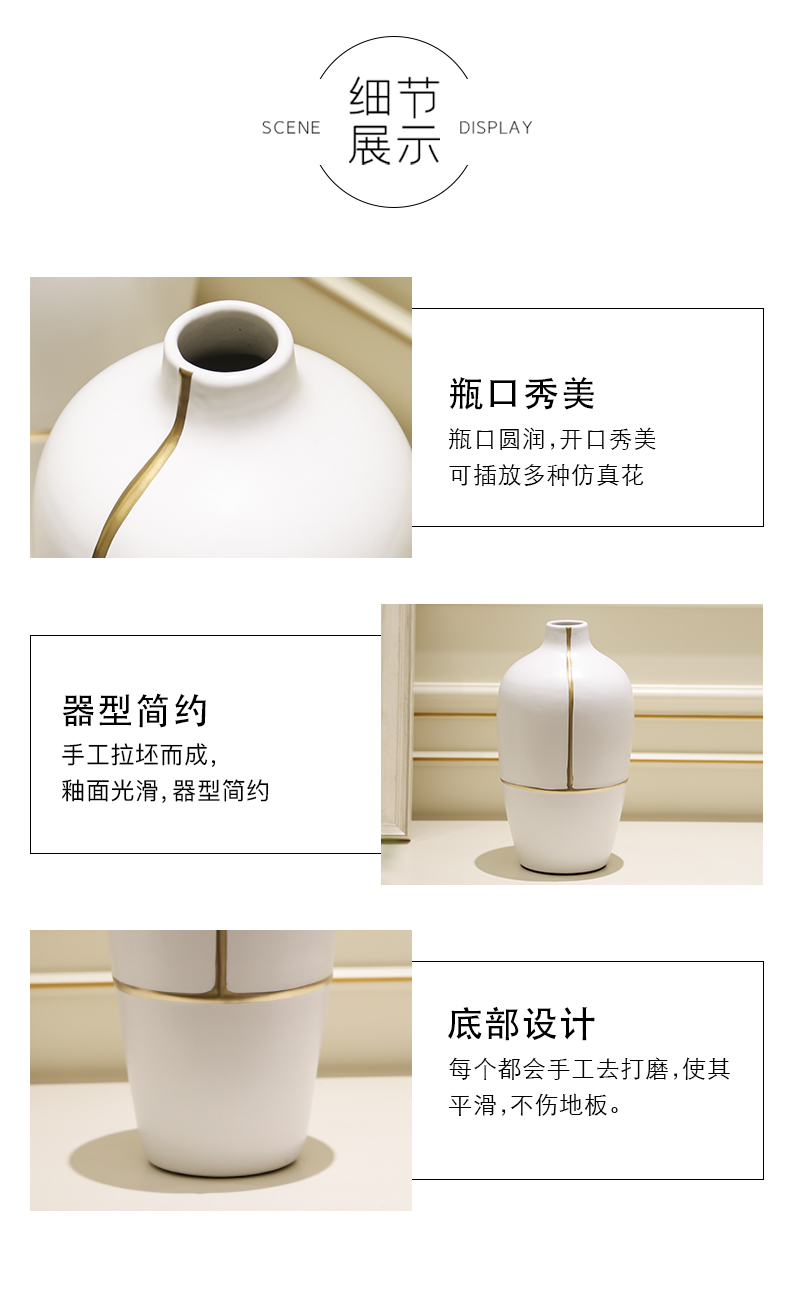 Light the key-2 luxury of modern dry flower vases, flower arrangement sitting room between example table ceramic flowers, floral decorations household act the role ofing is tasted