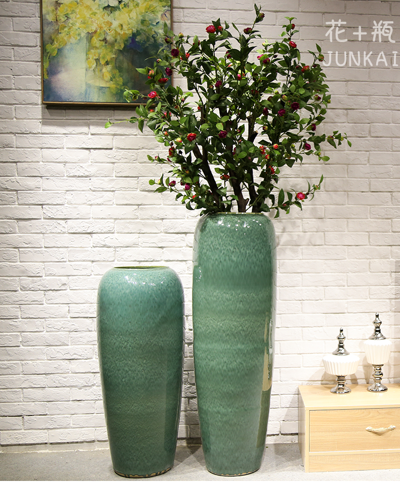 Jingdezhen ceramic vase of large sitting room, dining - room home furnishing articles furnishing articles decorations simulation artificial flowers flower arrangement