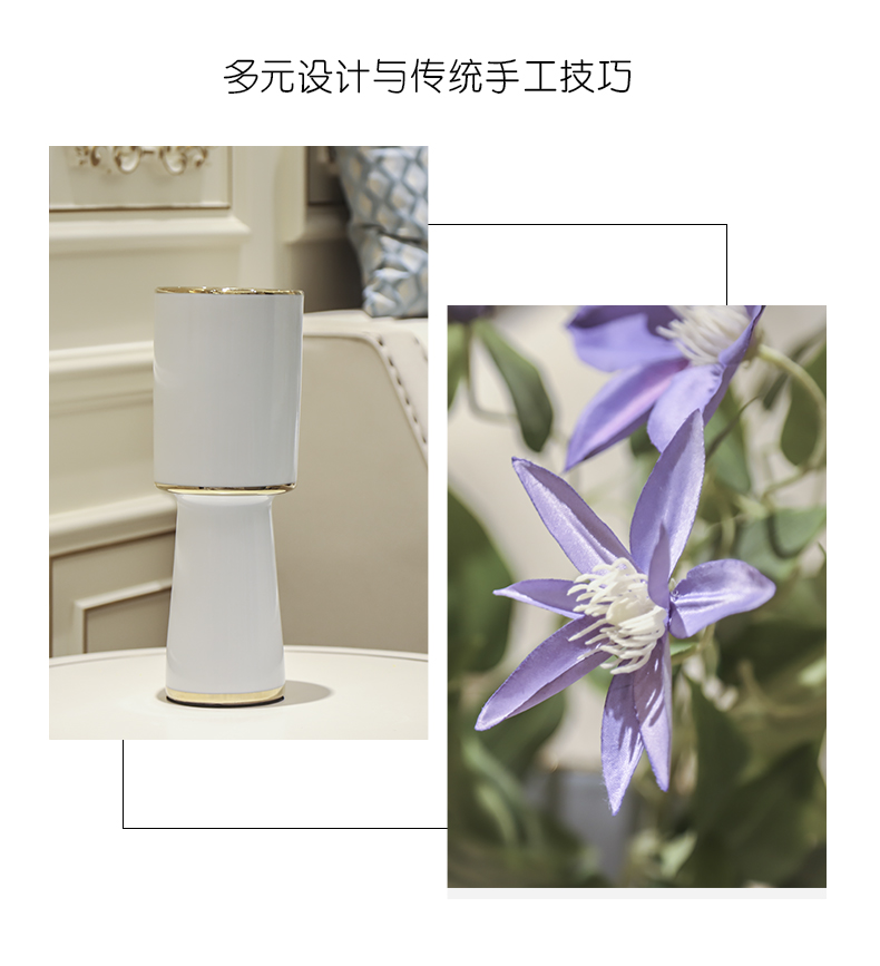 I and contracted Nordic mesa of art ceramic vases, flower implement simple fashion decoration decorative soft outfit example room