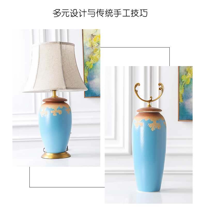 Modern creative jingdezhen ceramic furnishing articles table decorations sitting room the bedroom TV ark of new Chinese style porch decoration