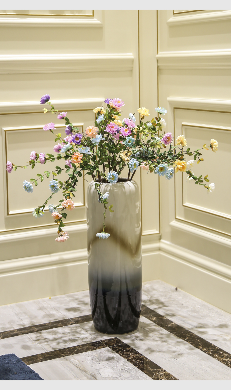 Ground vase large dried flowers European - style flower screen furnishing articles of jingdezhen ceramics high dry flower arranging the sitting room porch decoration