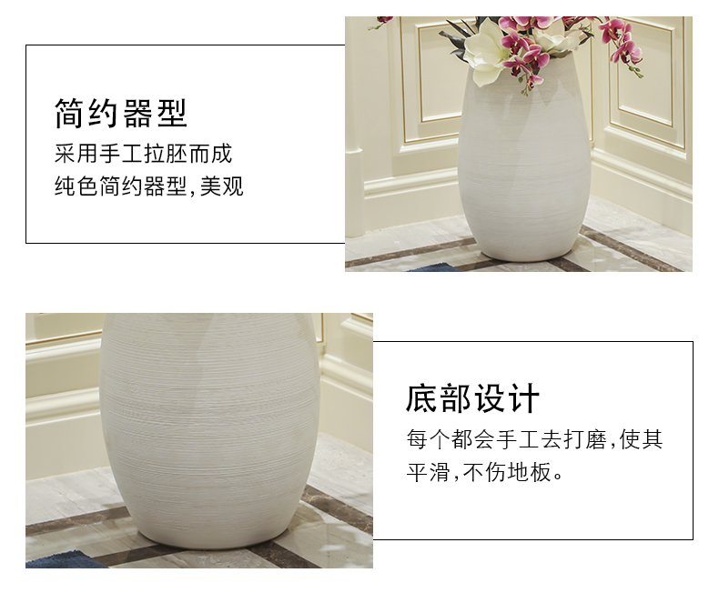 Restore ancient ways of literature and art ceramic vase of large sitting room place simulation dry flower POTS to I and contracted white flower pot