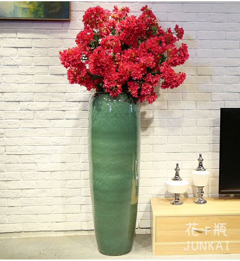 Jingdezhen new Chinese style club house sitting room of large vase ceramic flower, flower restaurant adornment is placed between the example