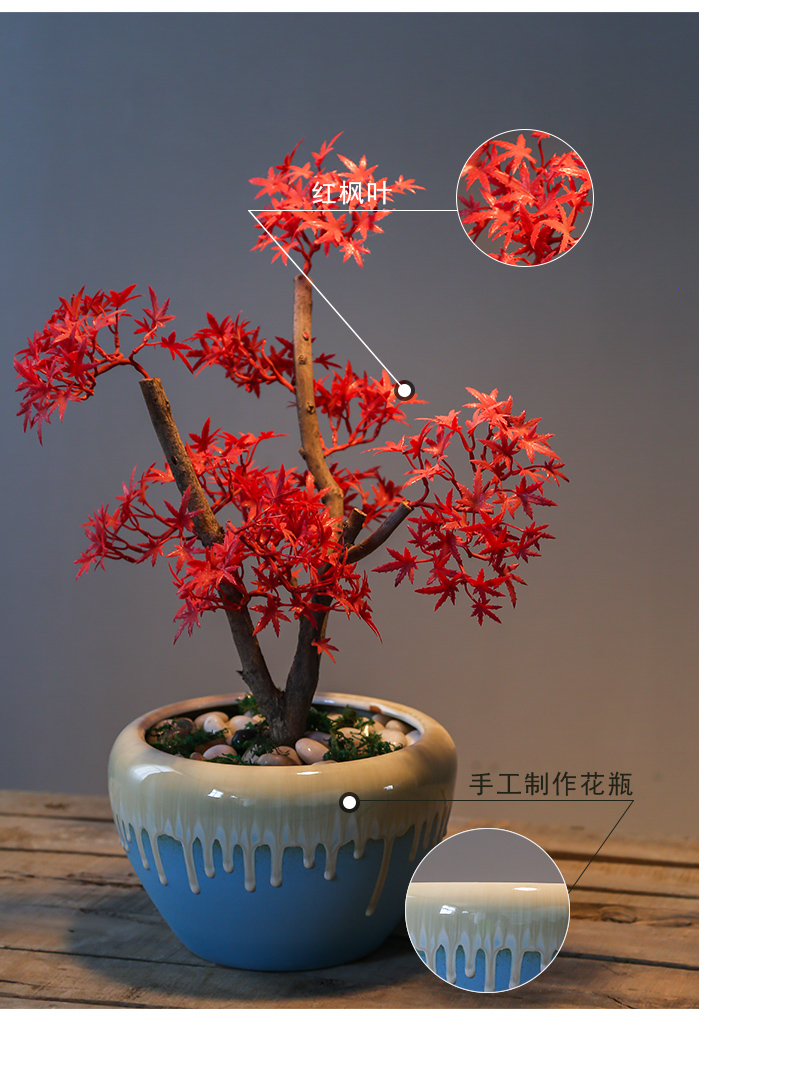 Jingdezhen ceramic landscape flowerpot furnishing articles office porch decorate artificial flower decoration household act the role ofing is tasted flowers