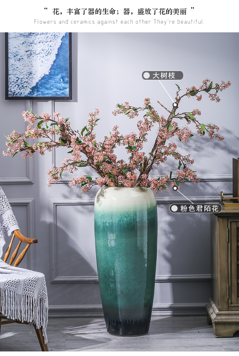 Hotel in the sitting room of large vases, ceramic flower arranging furnishing articles contracted and I creative window simulation flower decoration decoration