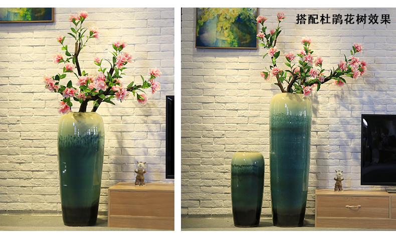 Jingdezhen ceramic hotel villa covers large vases, the sitting room porch flower flower decoration flower arranging furnishing articles